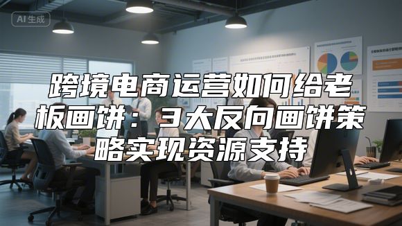 跨境电商运营如何给老板画饼：3大反向画饼策略实现资源支持