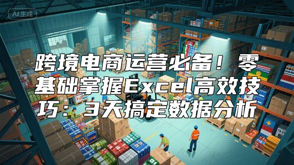 跨境电商运营必备！零基础掌握Excel高效技巧：3天搞定数据分析