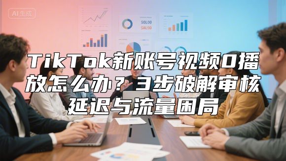 TikTok新账号视频0播放怎么办？3步破解审核延迟与流量困局