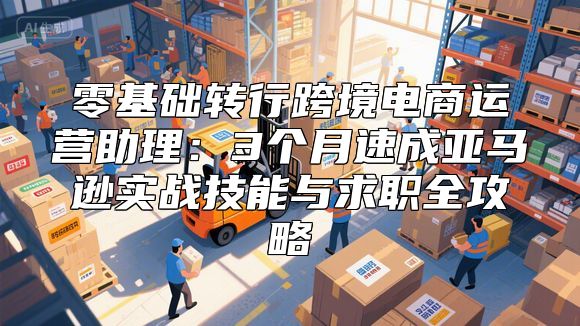 零基础转行跨境电商运营助理：3个月速成亚马逊实战技能与求职全攻略