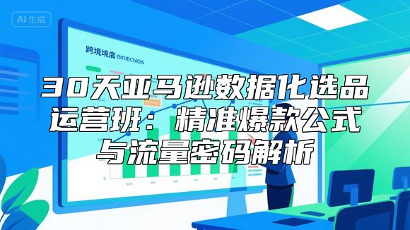 30天亚马逊数据化选品运营班：精准爆款公式与流量密码解析