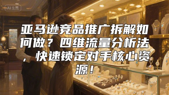 亚马逊竞品推广拆解如何做？四维流量分析法，快速锁定对手核心资源！