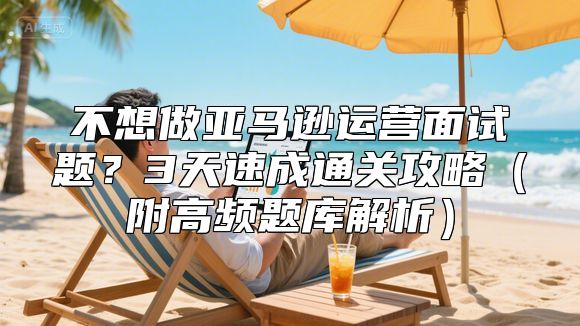 不想做亚马逊运营面试题？3天速成通关攻略（附高频题库解析）