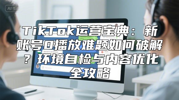 TikTok运营宝典：新账号0播放难题如何破解？环境自检与内容优化全攻略