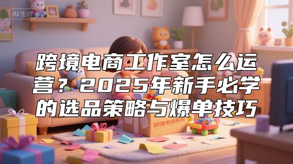 跨境电商工作室怎么运营？2025年新手必学的选品策略与爆单技巧
