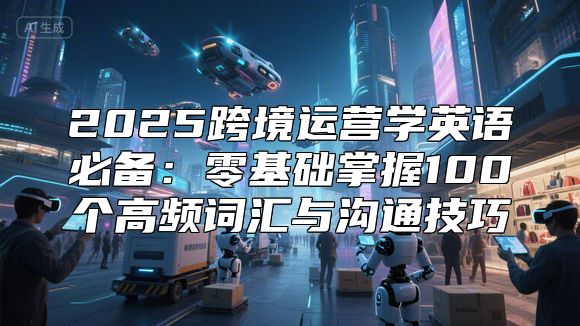 2025跨境运营学英语必备：零基础掌握100个高频词汇与沟通技巧