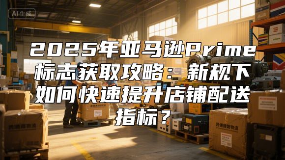2025年亚马逊Prime标志获取攻略：新规下如何快速提升店铺配送指标？
