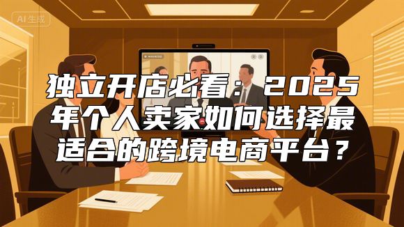 独立开店必看：2025年个人卖家如何选择最适合的跨境电商平台？