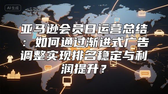 亚马逊会员日运营总结：如何通过渐进式广告调整实现排名稳定与利润提升？