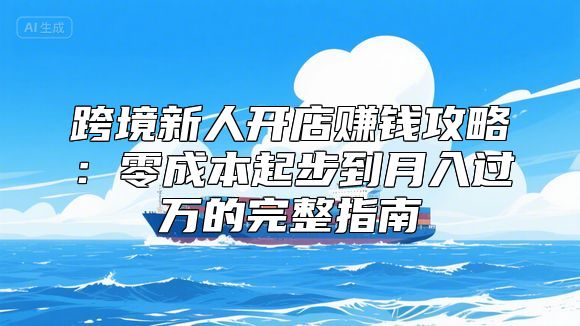 跨境新人开店赚钱攻略：零成本起步到月入过万的完整指南