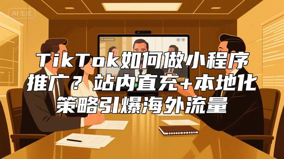 TikTok如何做小程序推广？站内直充+本地化策略引爆海外流量