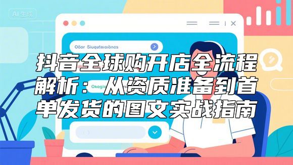 抖音全球购开店全流程解析：从资质准备到首单发货的图文实战指南