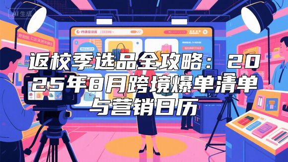返校季选品全攻略：2025年8月跨境爆单清单与营销日历