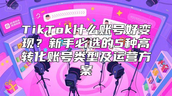 TikTok什么账号好变现？新手必选的5种高转化账号类型及运营方案