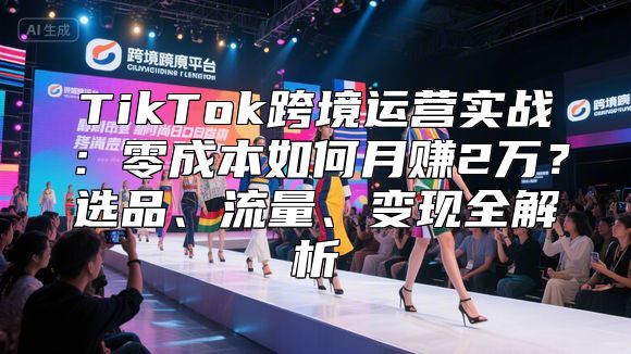 TikTok跨境运营实战：零成本如何月赚2万？选品、流量、变现全解析