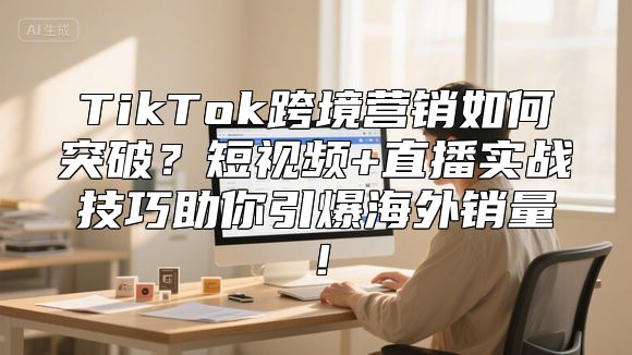 TikTok跨境营销如何突破？短视频+直播实战技巧助你引爆海外销量！
