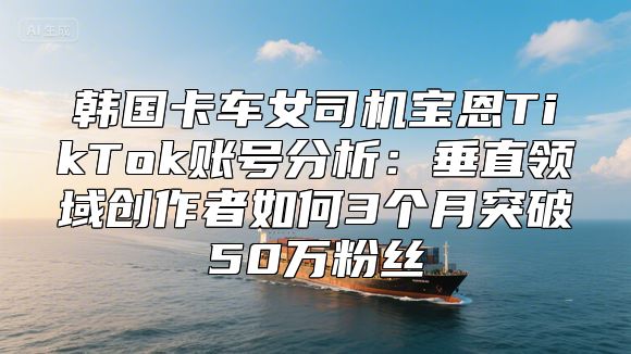 韩国卡车女司机宝恩TikTok账号分析：垂直领域创作者如何3个月突破50万粉丝