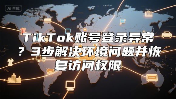 TikTok账号登录异常？3步解决环境问题并恢复访问权限
