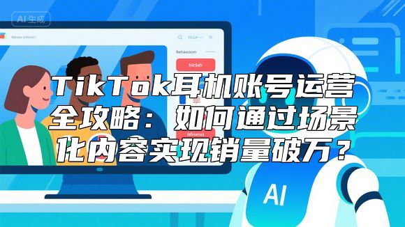 TikTok耳机账号运营全攻略：如何通过场景化内容实现销量破万？