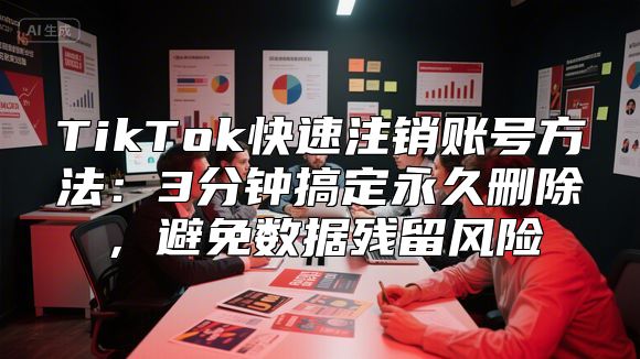 TikTok快速注销账号方法：3分钟搞定永久删除，避免数据残留风险