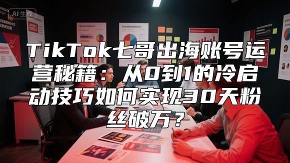 TikTok七哥出海账号运营秘籍：从0到1的冷启动技巧如何实现30天粉丝破万？
