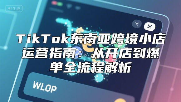 TikTok东南亚跨境小店运营指南：从开店到爆单全流程解析