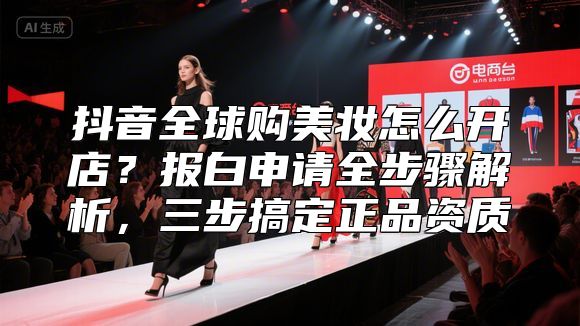 抖音全球购美妆怎么开店？报白申请全步骤解析，三步搞定正品资质