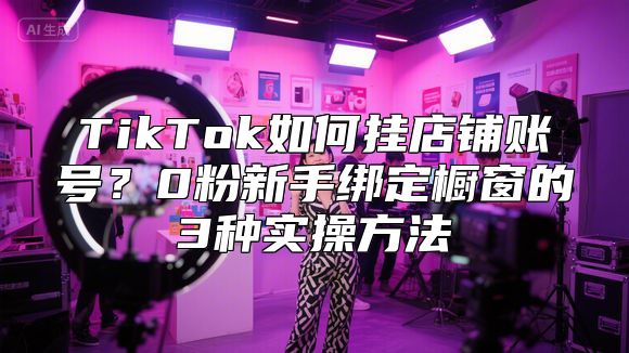 TikTok如何挂店铺账号？0粉新手绑定橱窗的3种实操方法